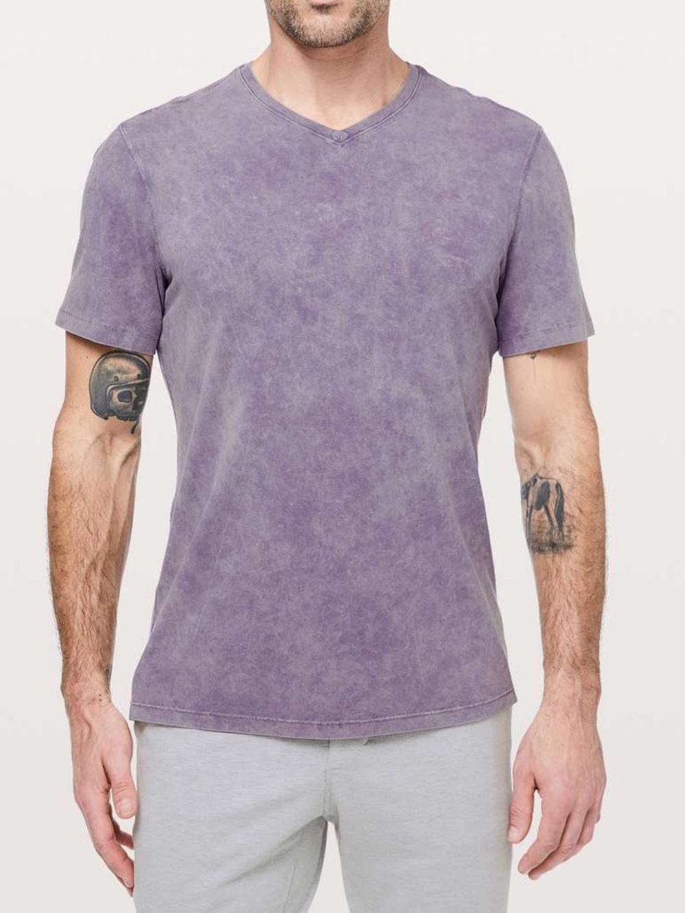 Lululemon 5 Year Basic V Neck Tee - 
Mineral Washed Purple Quartz, Size Large